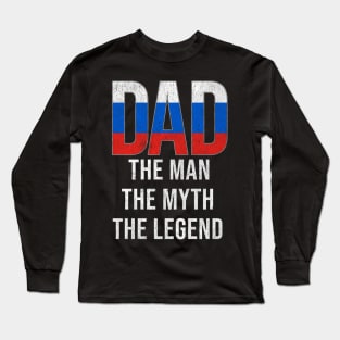 Russian Dad The Man The Myth The Legend - Gift for Russian Dad With Roots From Russian Long Sleeve T-Shirt